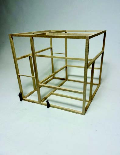 Larger rendering of the pavilion model with a different perspective illustrating the alignment