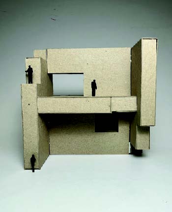 Larger rendering of the pavilion model with a different perspective illustrating the threshold