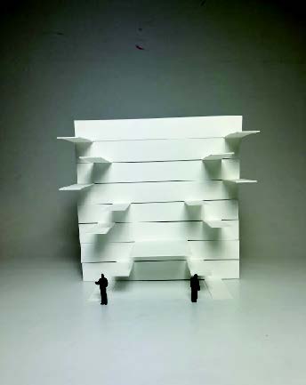 Larger rendering of the pavilion model with a different perspective illustrating the rhythm