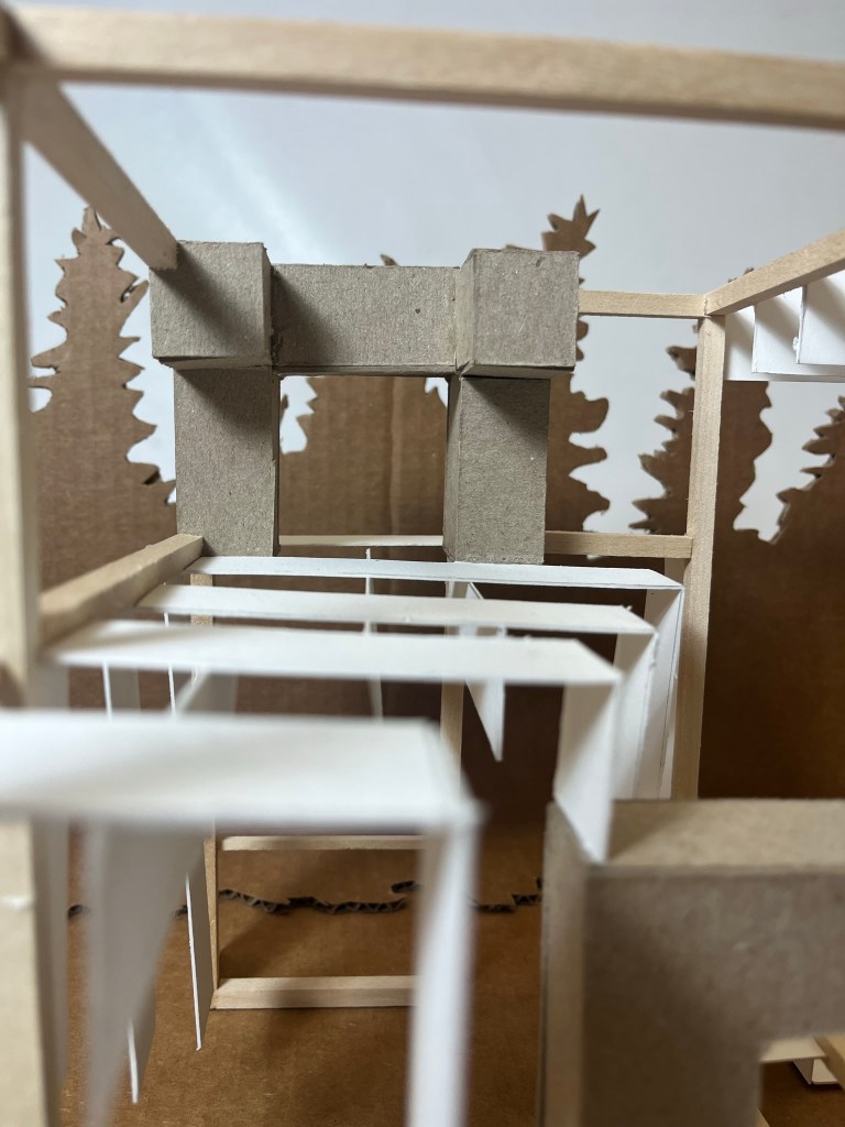 Interior perspective #5 of the combination model that illustrates alignment, rhythm, and threshold