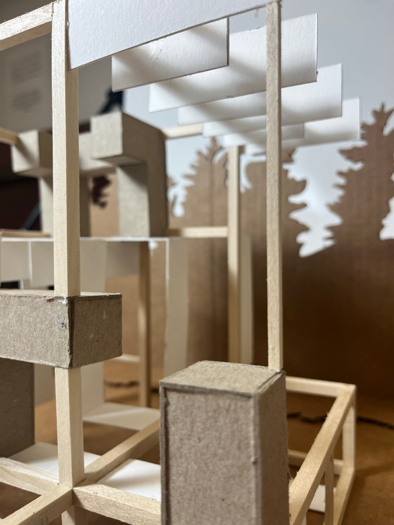 Interior perspective #2 of the combination model that illustrates alignment, rhythm, and threshold