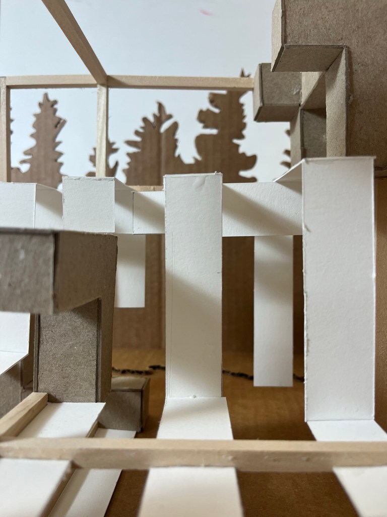 Interior perspective #3 of the combination model that illustrates alignment, rhythm, and threshold